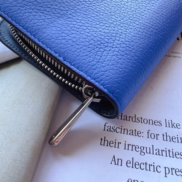 Dior Blue Diorissimo Voyageur Zip Around Wallet - Picture 4 of 6